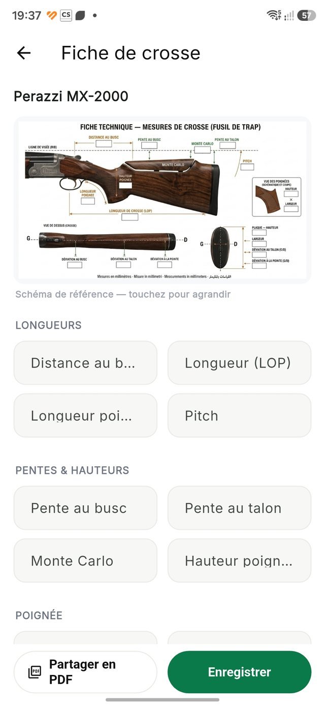 ClayMate — Fiche de crosse