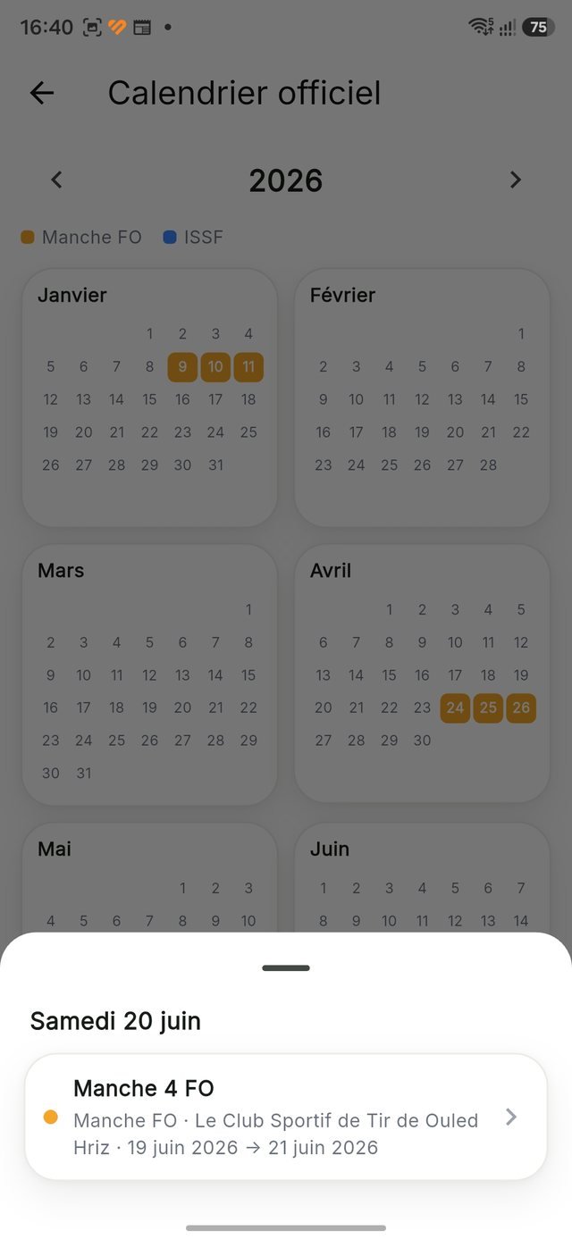 ClayMate — Détail d'une compétition