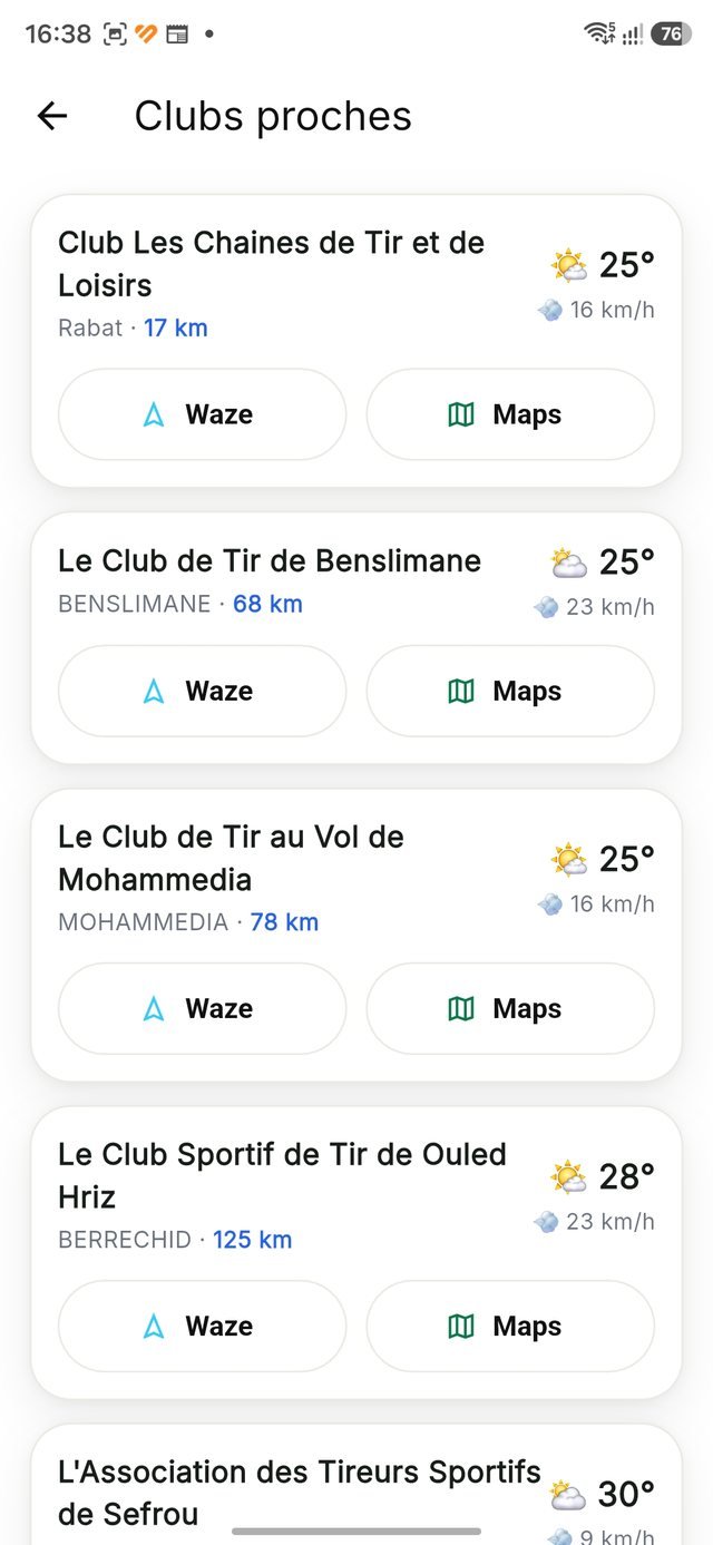 ClayMate — Météo des clubs proches