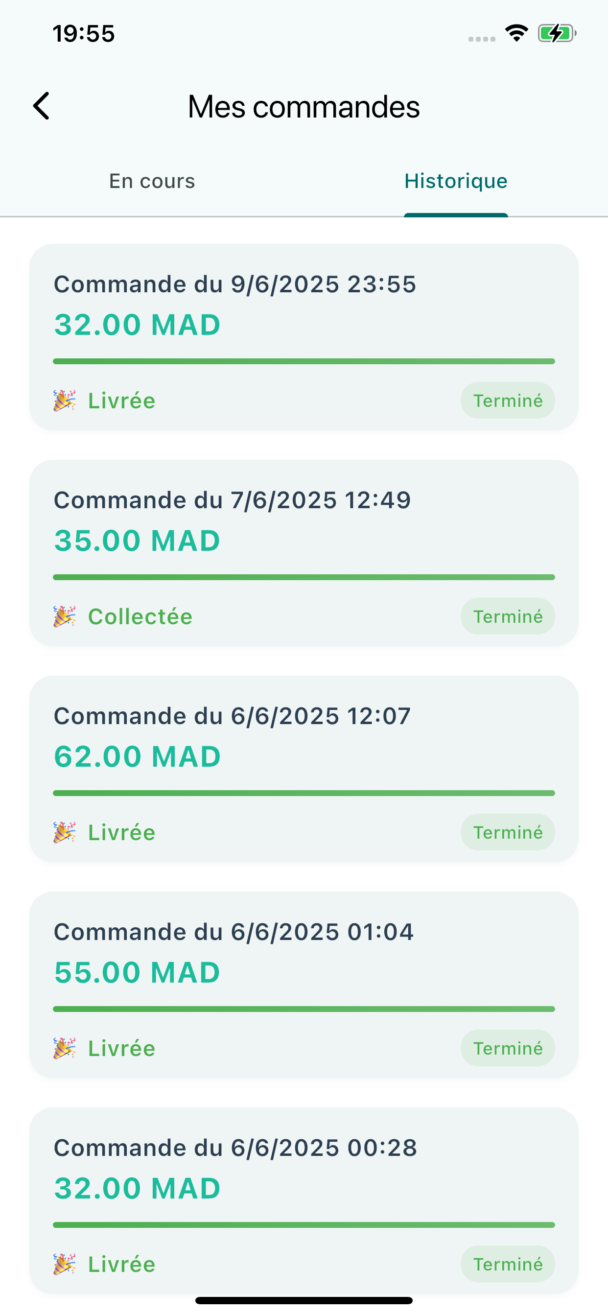 Client — Historique