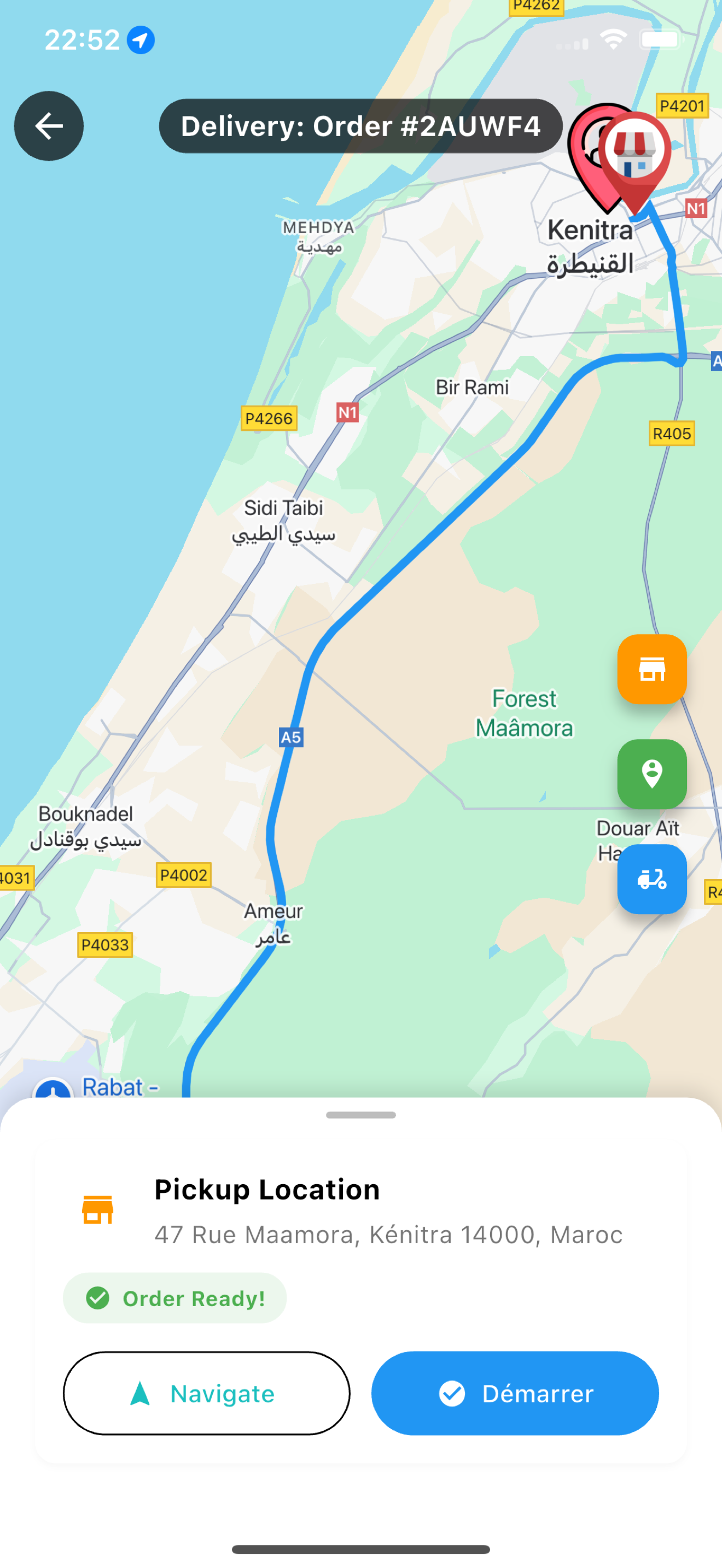 Driver — Commandes à récupérer
