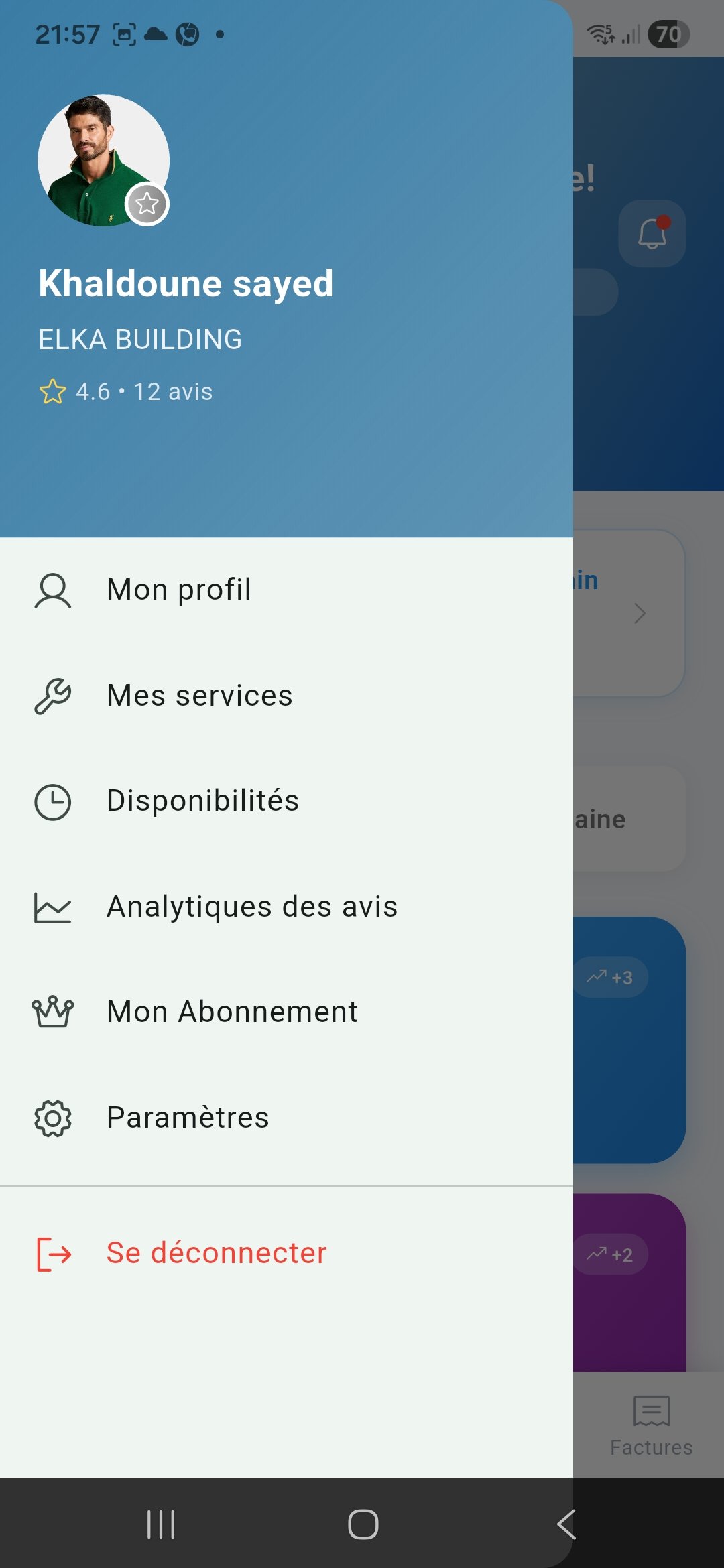 Hirrafi Pro — Menu