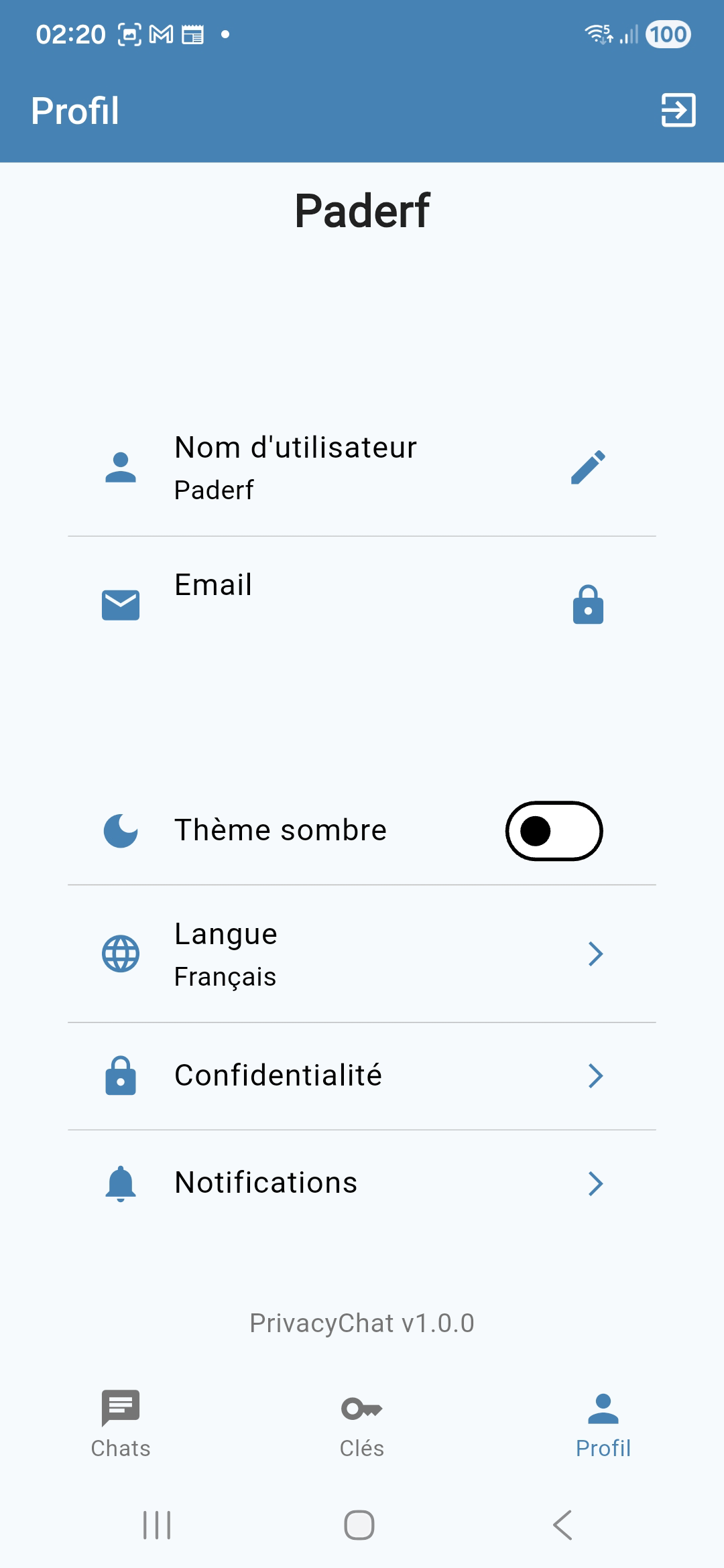 Privacy Chat — À propos