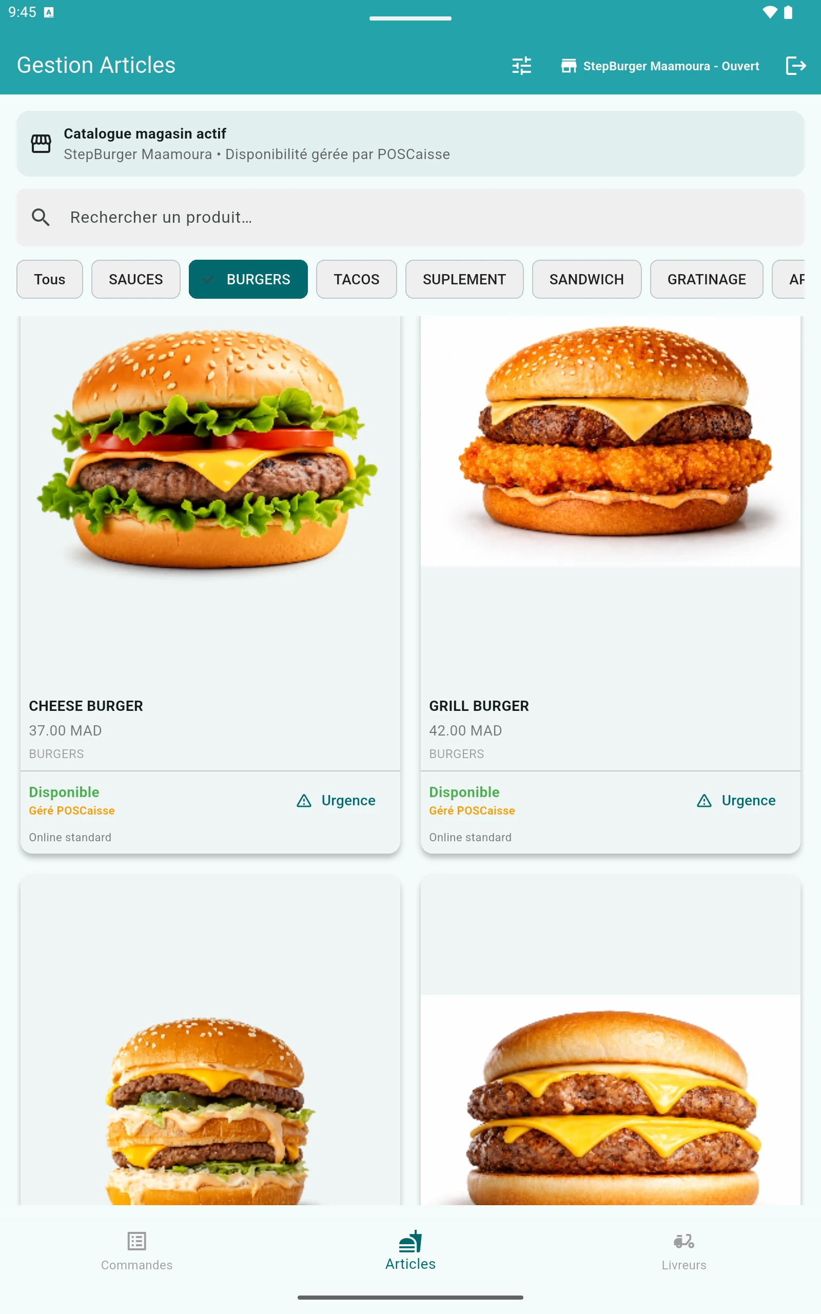 Catalogue sur tablette